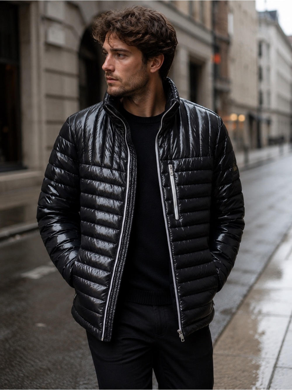 WARM COZY Mens Aspire Black Puffer Jacket